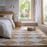 Flair Rugs Ročno tkana preproga iz mešanice jute v beli in naravni barvi 120x170 cm Effie Diamond – | Shoptok.si