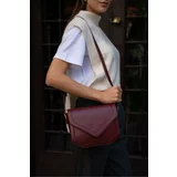 Madamra Claret Red Women's Geometric Cover Bag