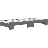  Dnevni krevet na razvlačenje tamnosivi 90 x 190 cm od tkanine | shoptok.hr