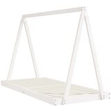  Otroški posteljni okvir bel 90x200 cm trdna borovina, (20787738) | Shoptok.si