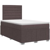  Boxspring krevet s madracem Tamno smeđa 120 x 190 cm Tkanina Slike