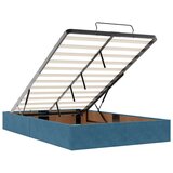 vidaXL Okvir kreveta s madracem tamnoplavi 120x200 cm baršunasti | shoptok.hr