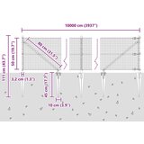 vidaXL Varjena žična ograja s 13 količki Zelena 0.5x100 m Jeklo | Shoptok.si