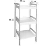 XXXL Regal Liane 1, Bambus, Bela | Shoptok.si