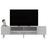 Hanah home tv polica Dekol1 white silver
