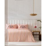 Madame coco Set letnje posteljine Coralie, 4 komada, Pamučni, 200x220cm, Narandžasto-beli | Eponuda.com