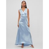 Vila Light blue ladies satin maxi-dresses Sittas - Ladies | shoptok.hr