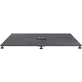 vidaXL Podstavek za senčnik Temno siva 100 x 100 x 4 cm Jeklo | Shoptok.si