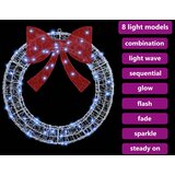  Vijenac s 60 LED svjetlima Hladna bijela 76 x 76 x 8,5 cm Akril | shoptok.hr