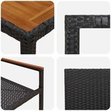  Vrtni set za objed 7 kom. Crna poliratan | shoptok.hr