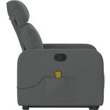  Masažni naslonjač na podizanje od tkanine tamnosivi | shoptok.hr