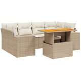  7-dijelni set vrtnih sofa od poliratana s jastucima bež | shoptok.hr