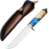 IZMAEL Damastni outdoor nož FC - 39481 - Modra / Rjava | Shoptok.si