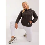 Fashion Hunters Dark khaki solid color hoodie