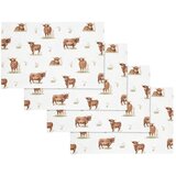 Catherine Lansfield Bombažni pogrinjki v kompletu 4 ks 30x46 cm Angus Highland Cow – u