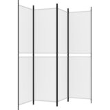 Sobna pregrada s 4 panela bijela 200 x 200 cm od tkanine | Eponuda.com