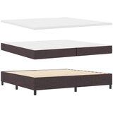  LED Box Spring Krevet Tamno smeđa 200 x 200 cm tkanina | shoptok.hr