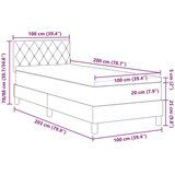 Box Spring Krevet s Madracem Tamno Zelena 100x200 cm Baršun | shoptok.hr