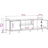  TV ormar 133 x 33 x 50 cm Hrast artisan Konstruirano drvo - Hrast artisan 67 5 x 33 x 50 cm | shoptok.hr