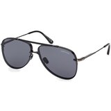 Tom Ford Leon FT1071 01A ONE SIZE (62) Črna/Siva Cene
