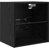 TV zidne jedinice s LED-om Zidne 5 pcs Crni hrast Konstruirano drvo | shoptok.hr