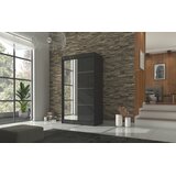 ADRK Klizni ormar s ogledalom GILTON 120 cm - CRNA | shoptok.hr