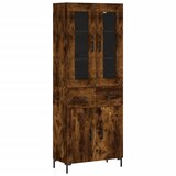  Visoka komoda dimljeni hrast 69,5x34x180 cm konstruiranog drva | shoptok.hr
