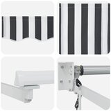  Uvlačiva tenda antracit i bijela 4x3 m tkanina i aluminij | shoptok.hr