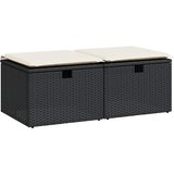  2-dijelni set vrtnih sofa s jastucima crni od poliratana bagrem | shoptok.hr