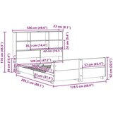 vidaXL Okvir kreveta bez madraca 120 x 200 cm od masivne borovine | shoptok.hr