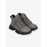 Sergio Leone Gray lace-up hiking boots with a thick sole | Shoptok.si
