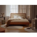 Micadoni Narančasti tapecirani bračni krevet s podnicom 160x200 cm Aveline – | shoptok.hr