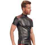 NEK - muški top s crvenim umetkom, patent zatvarač (crni) - L | shoptok.hr