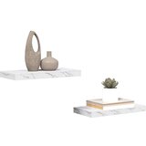  Polica na zidu Zidne 2 pcs Bijeli mramor 50 x 23 5 x 4 cm | shoptok.hr