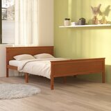 Furnova Posteljni okvir medeno rjav iz trdne borovine 140x200 cm, (21934377) Cene