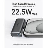 Anker Nano 5000mAh, 22.5W, sa ugrađenim USB-C konektorom, Power Bank crni | Eponuda.com