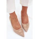 Boto Heels With Decorative Buckle Nude Seriva | shoptok.hr