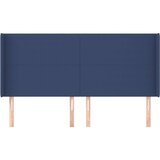  Uzglavlje s ušima plavi 183x16x118/128 cm od tkanine | shoptok.hr