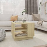 vidaXL Klubska mizica sonoma hrast 55x55x43 cm iverna plošča Cene