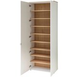 XORA garderobna omara bela, hrast artisan | Shoptok.si