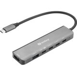 Sandberg USB-C 6-in-1 MediaDock | Shoptok.si
