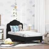  Posteljica za malčke z vzglavjem Črna 70 x 140 cm Žamet, (5000105339) | Shoptok.si