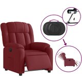  Električni naslonjač od tkanine crvena boja vina | shoptok.hr