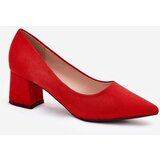 Boto Women's pumps with pointed toes on a heel red Merinette | Shoptok.si