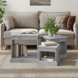 The Living Store Klubske mizice 3 kosi betonsko siva inženirski les - Klubska Mizica, (21573847) | Shoptok.si