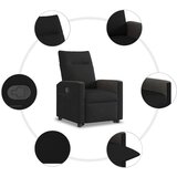 vidaXL Naslonjač na podizanje od tkanine crni | shoptok.hr