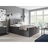  Oblazinjena postelja KING 5 sivo blago | Shoptok.si