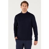 AC&Co / Altınyıldız Classics Men's Navy Blue Anti-Pilling Standard Fit Normal Cut Half Turtleneck Knitwear Sweater Cene