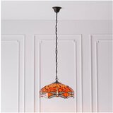 Endon 64081 - Luster na lancu Tiffany DRAGONFLY 3xE27/60W/230V, prečnik 41 cm u