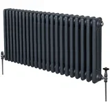 Tradicionalni radiator s 3 stebri - 600 x 1012 mm - antracitno siva, (21569750)